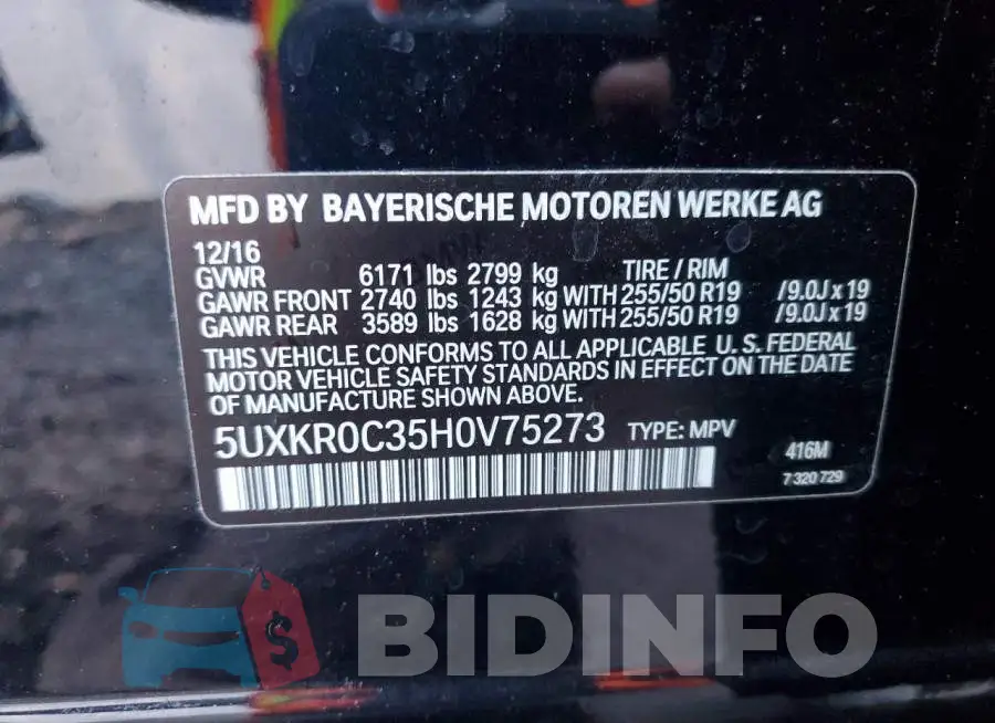 5UXKR0C35H0V75273 Photo# 14