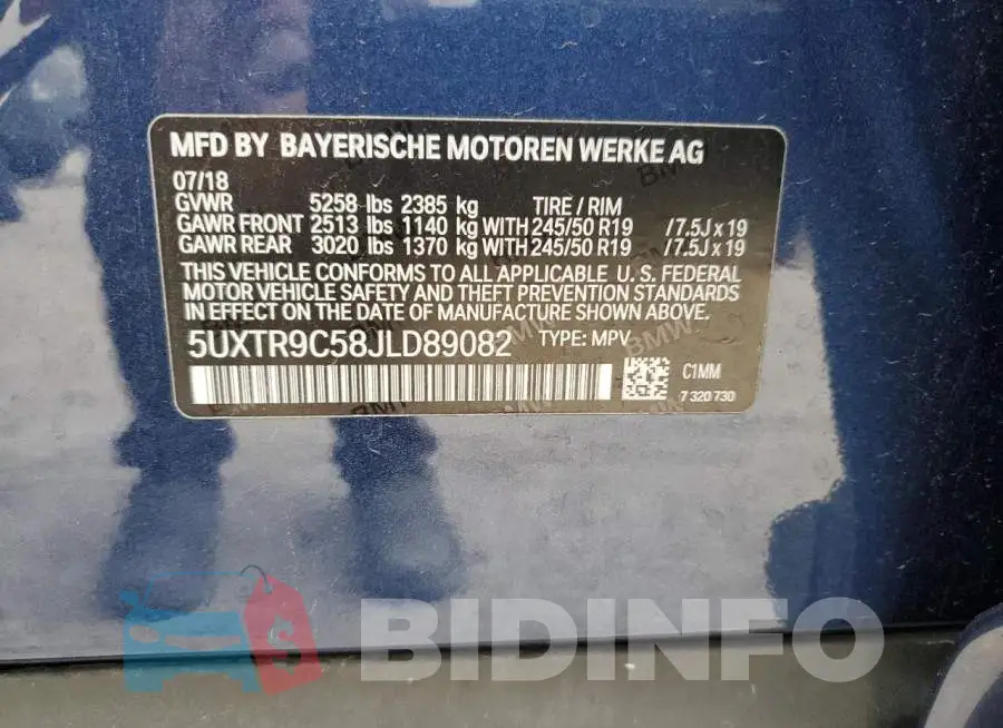 5UXTR9C58JLD89082 Photo# 13