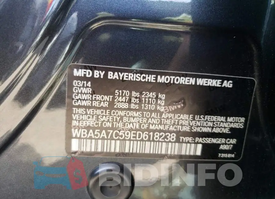 WBA5A7C59ED618238 Photo# 12