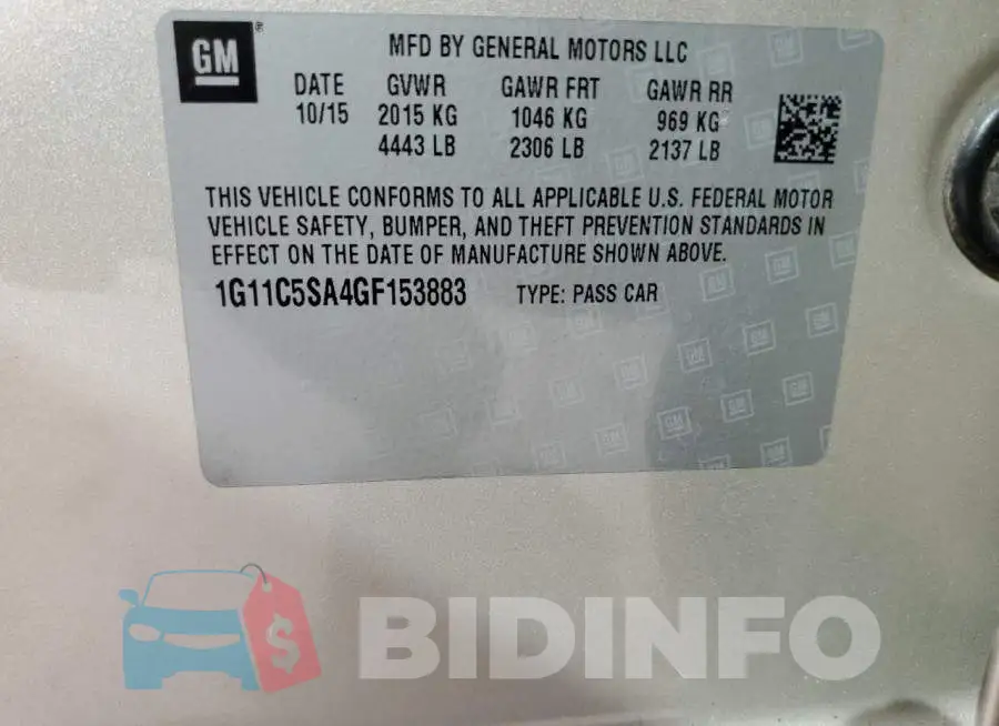 1G11C5SA4GF153883 Photo# 12