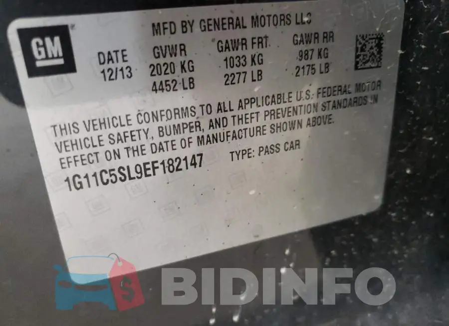1G11C5SL9EF182147 Photo# 13