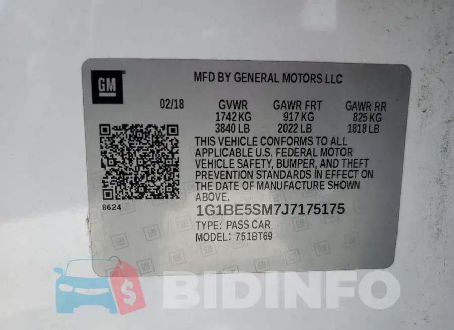 1G1BE5SM7J7175175 Photo# 13