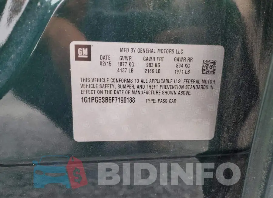 1G1PG5SB6F7190188 Photo# 12