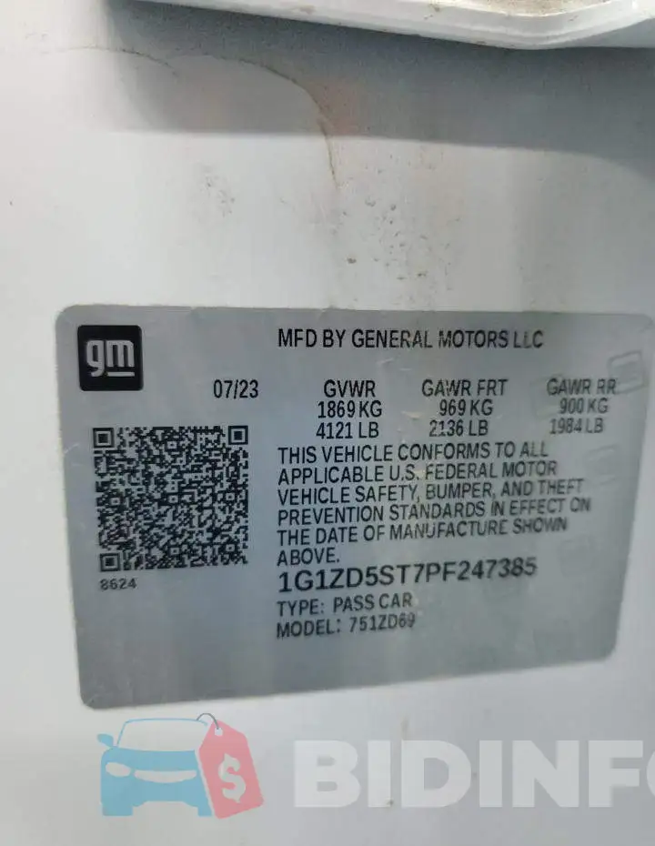 1G1ZD5ST7PF247385 Photo# 12