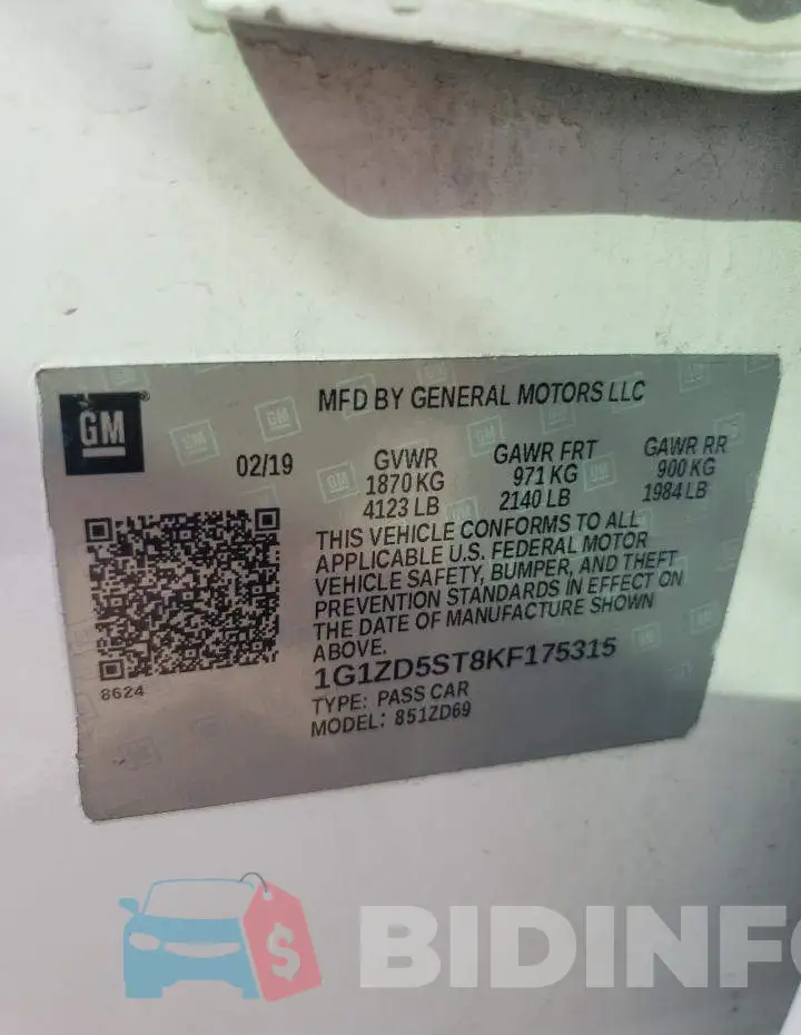 1G1ZD5ST8KF175315 Photo# 12