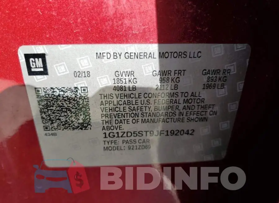 1G1ZD5ST9JF192042 Photo# 12
