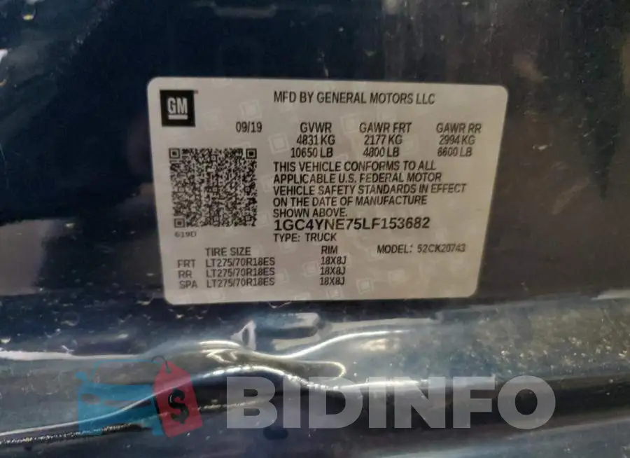 1GC4YNE75LF153682 Photo# 12