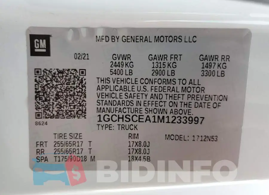 1GCHSCEA1M1233997 Photo# 12