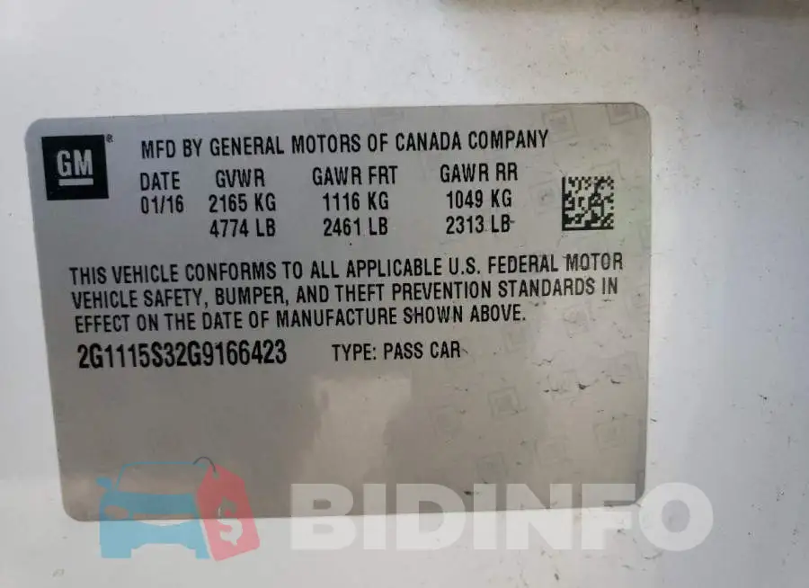 2G1115S32G9166423 Photo# 13