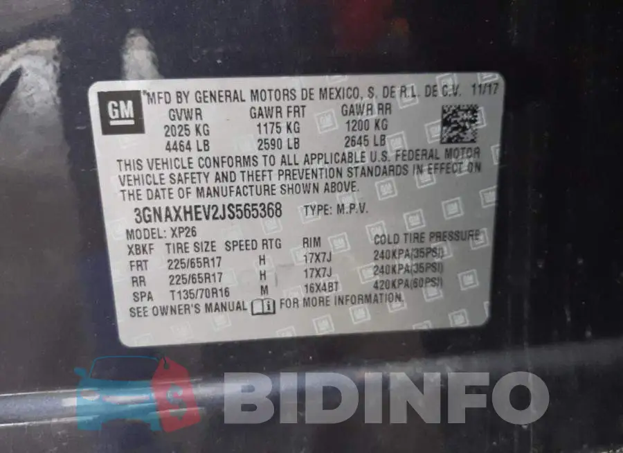 3GNAXHEV2JS565368 Photo# 14