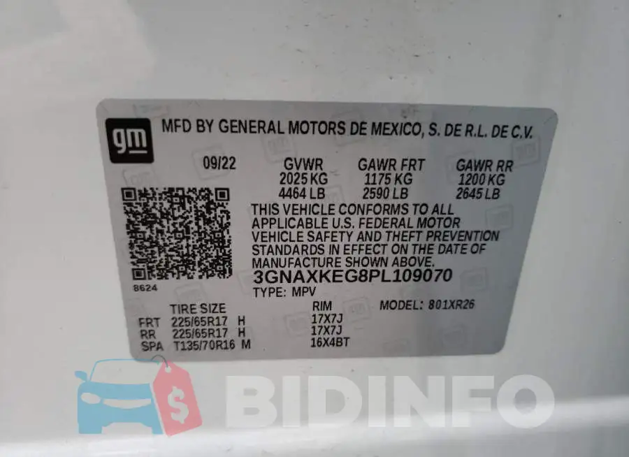 3GNAXKEG8PL109070 Photo# 12