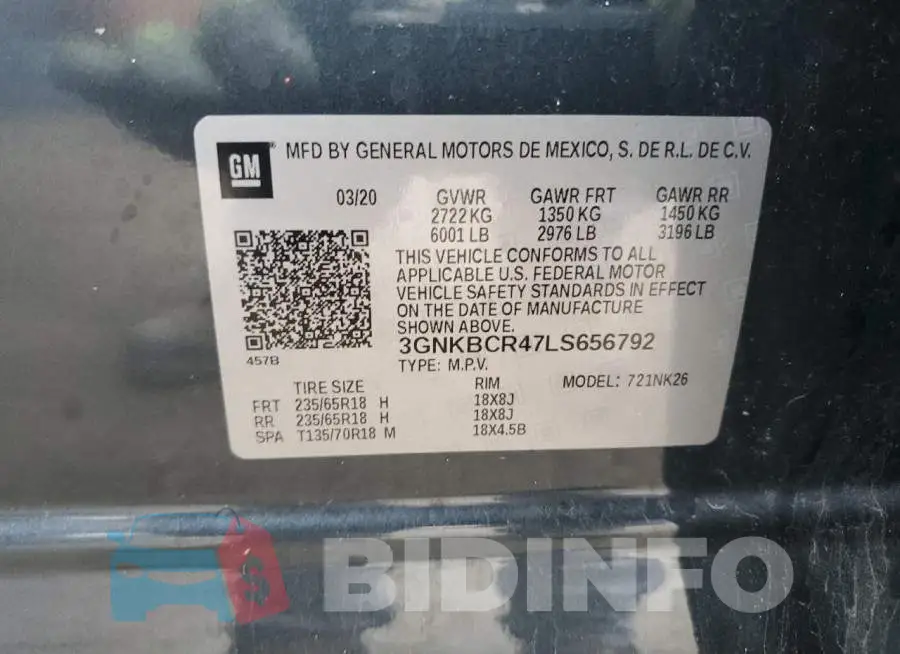 3GNKBCR47LS656792 Photo# 14