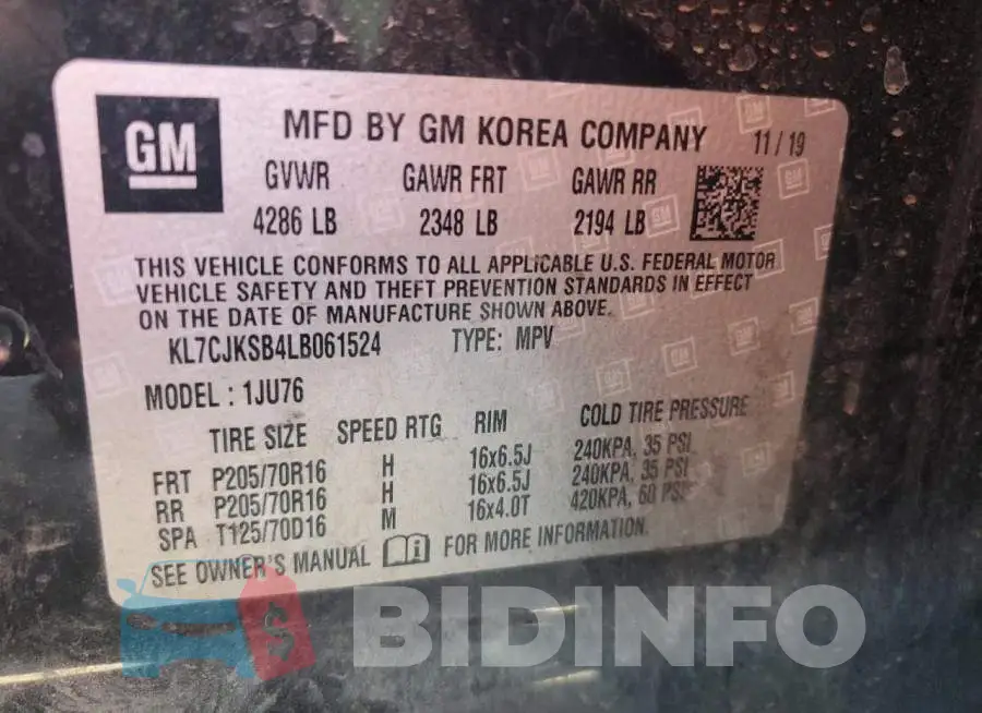 KL7CJKSB4LB061524 Photo# 12