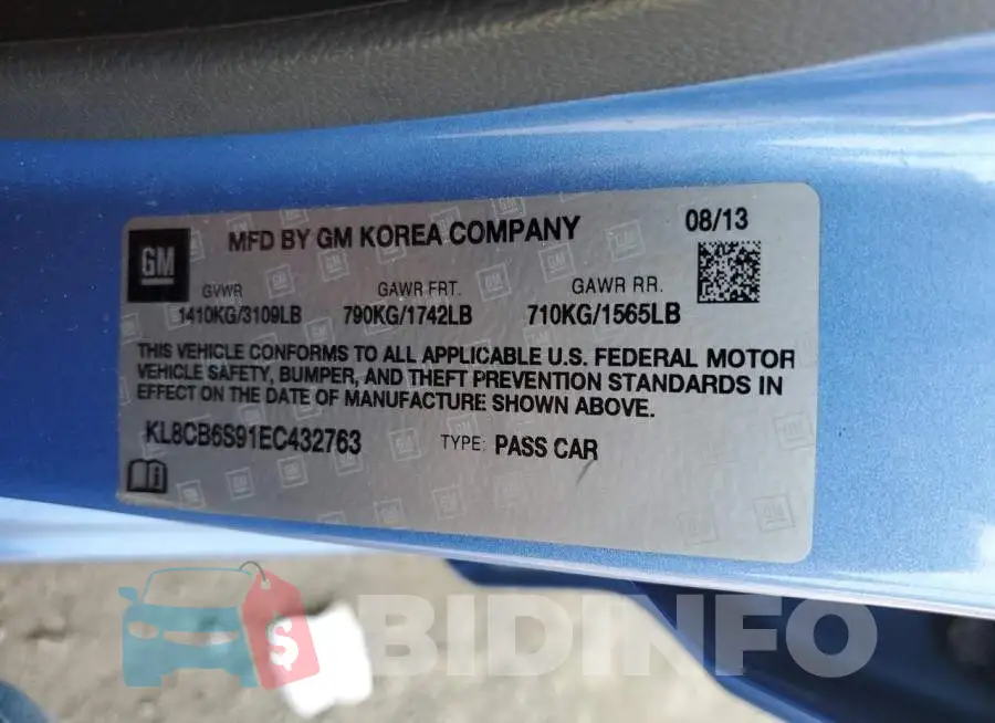 KL8CB6S91EC432763 Photo# 13
