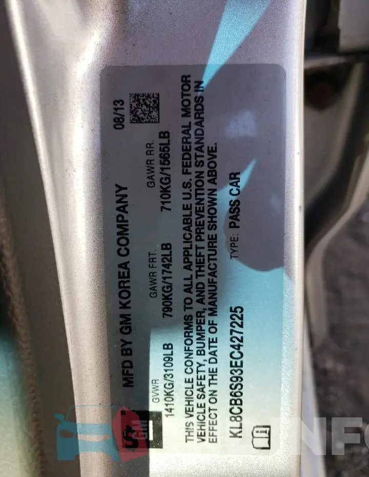 KL8CB6S93EC427225 Photo# 12