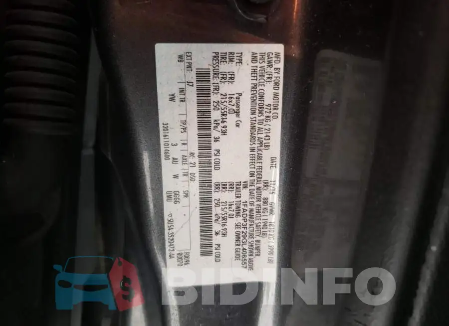 1FADP3F29GL406557 Photo# 13