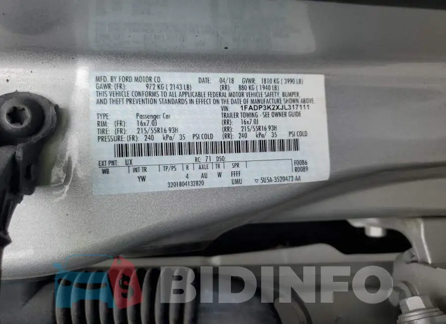 1FADP3K2XJL317111 Photo# 12