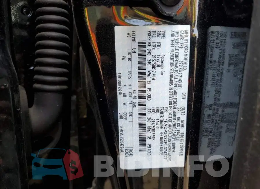 1FADP3N22FL374227 Photo# 12