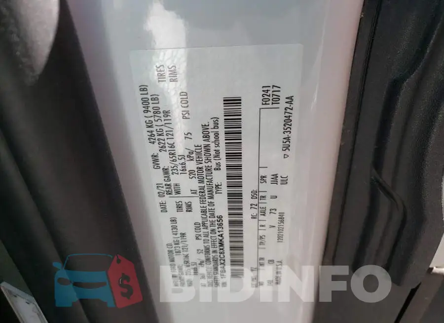 1FBAX2C8XMKA13656 Photo# 14