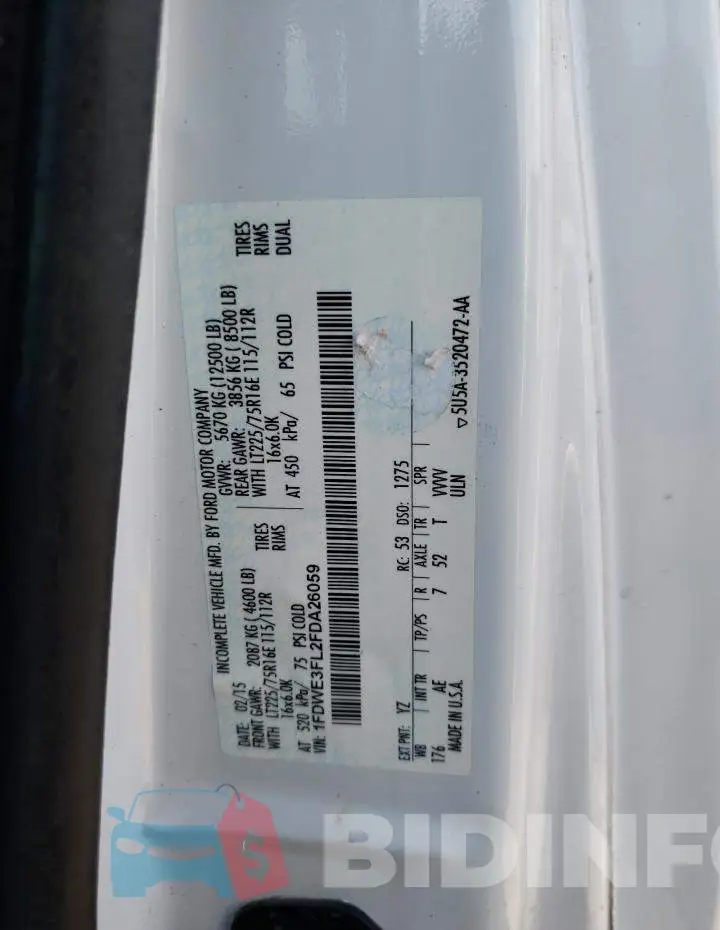 1FDWE3FL2FDA26059 Photo# 12