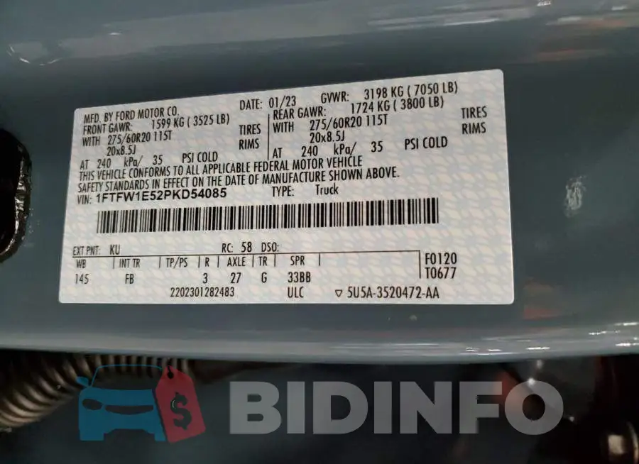 1FTFW1E52PKD54085 Photo# 13