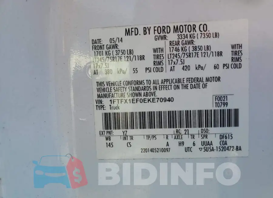 1FTFX1EF0EKE70940 Photo# 12