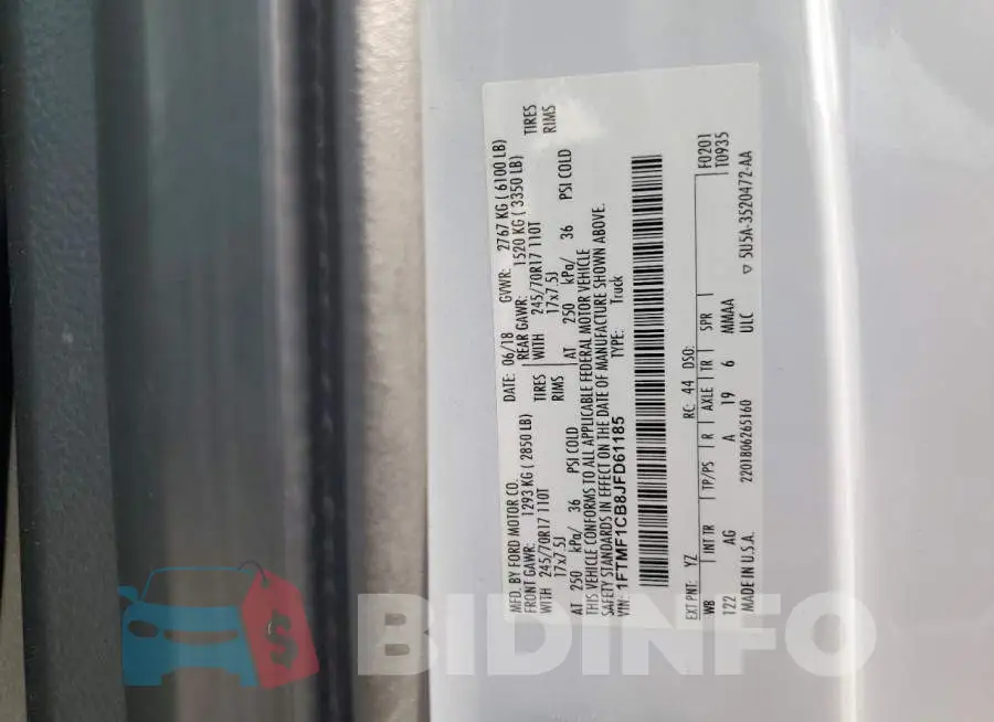 1FTMF1CB8JFD61185 Photo# 13