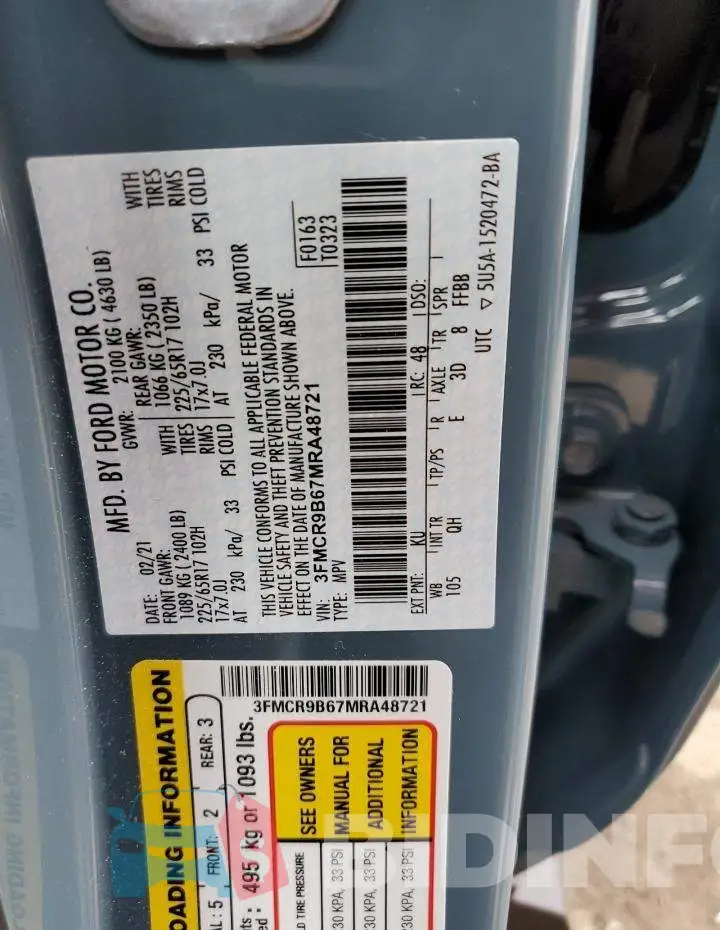 3FMCR9B67MRA48721 Photo# 12