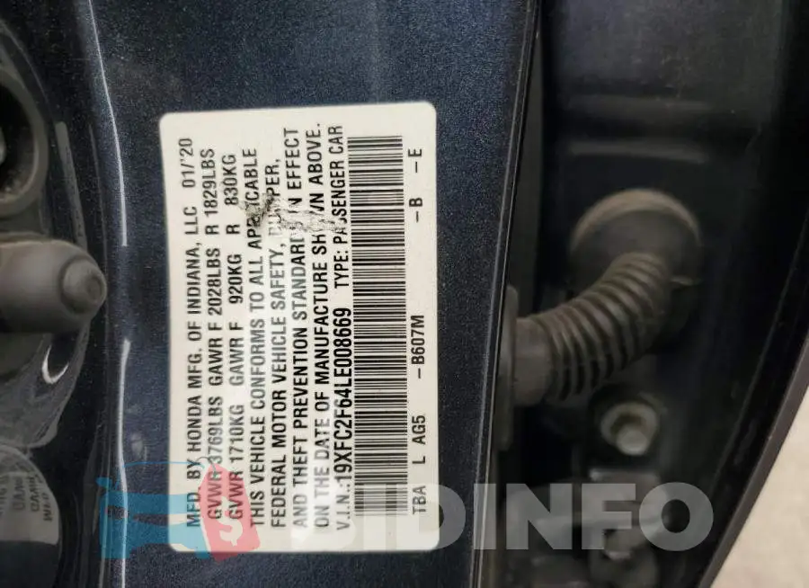 19XFC2F64LE008669 Photo# 12