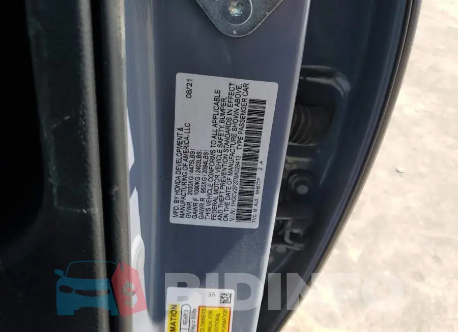 1HGCV2F37MA029413 Photo# 13