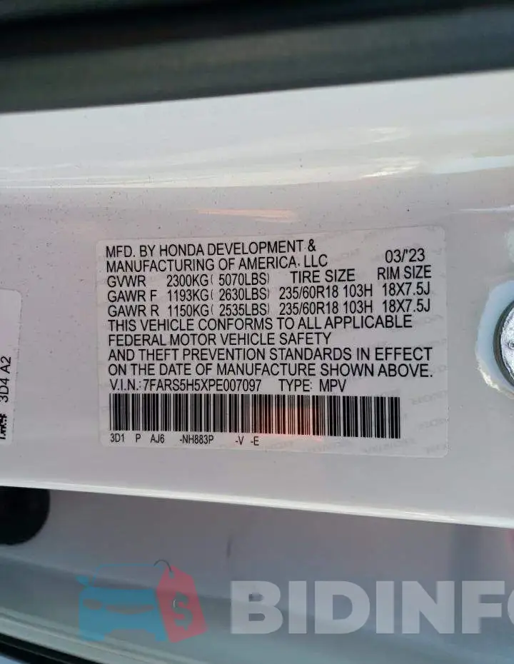 7FARS5H5XPE007097 Photo# 14