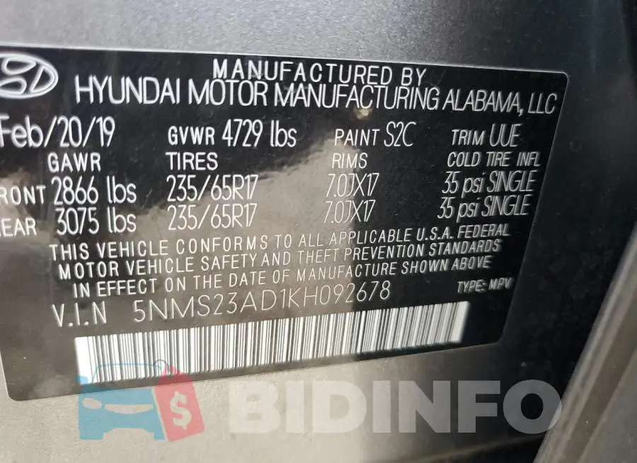 5NMS23AD1KH092678 Photo# 13