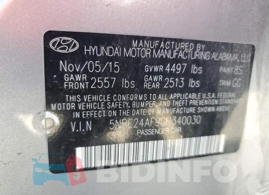 5NPE24AF9GH340030 Photo# 13