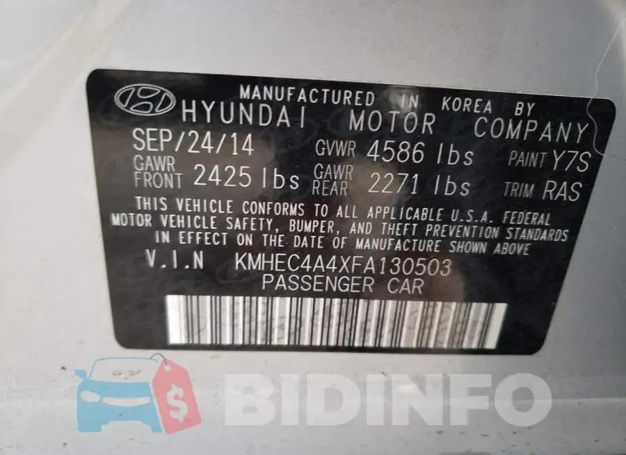 KMHEC4A4XFA130503 Photo# 13