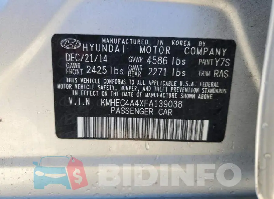 KMHEC4A4XFA139038 Photo# 12