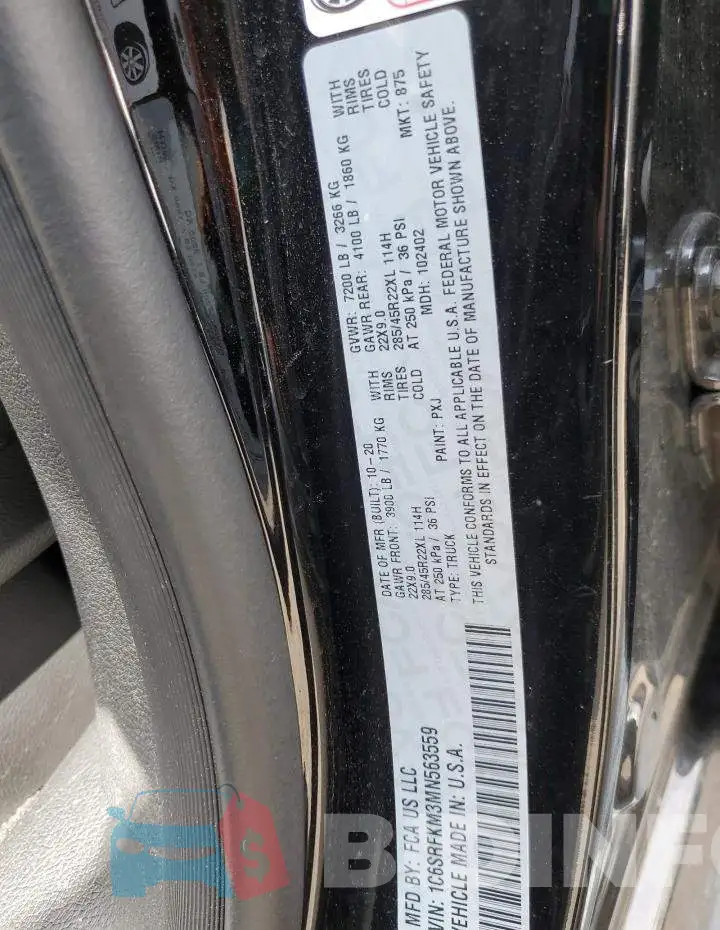 1C6SRFKM3MN563559 Photo# 12