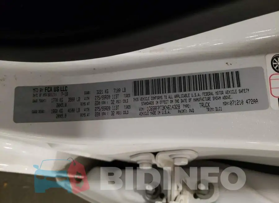 1C6SRFPT3KN614328 Photo# 12