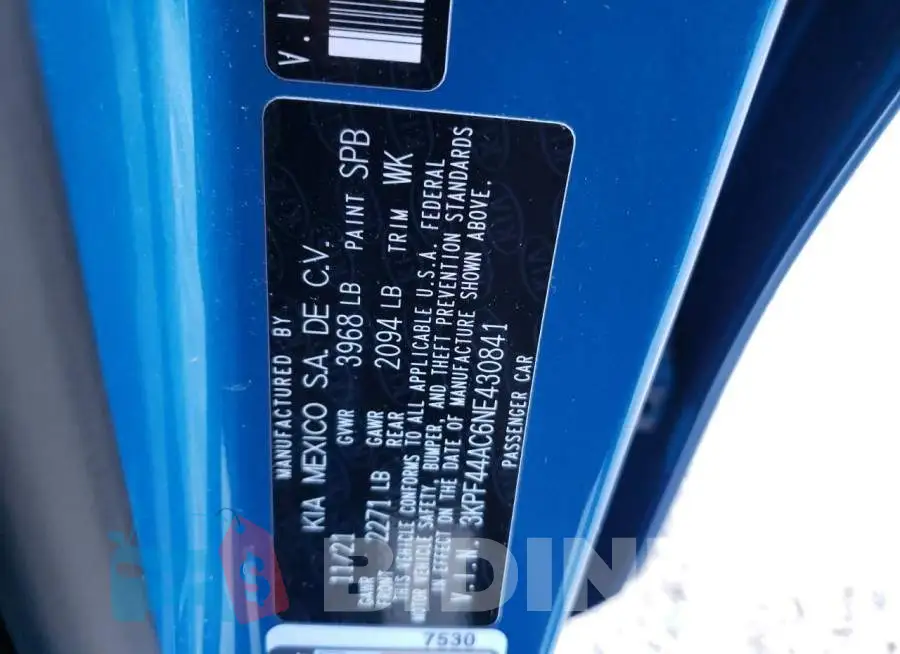 3KPF44AC6NE430841 Photo# 13
