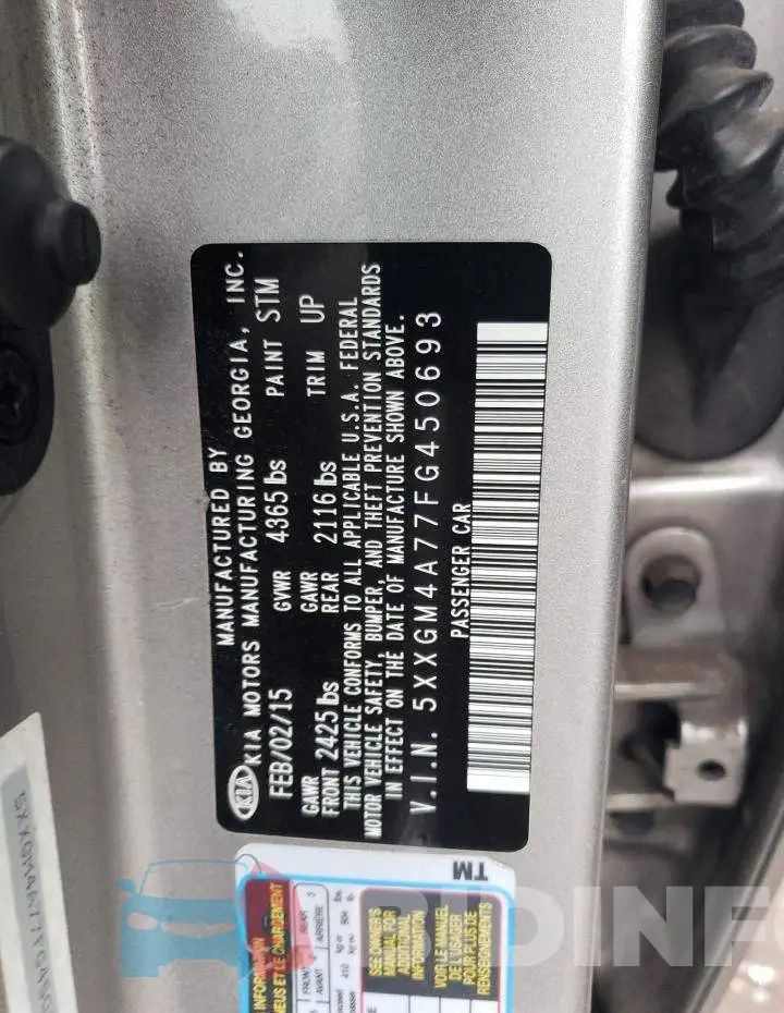 5XXGM4A77FG450693 Photo# 12