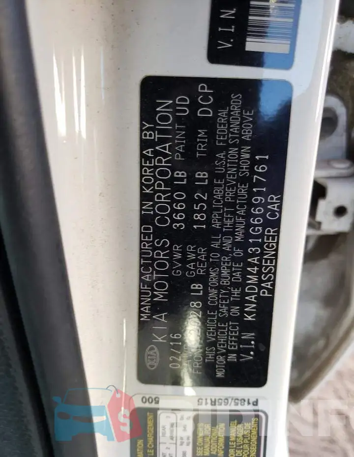 KNADM4A31G6691761 Photo# 12