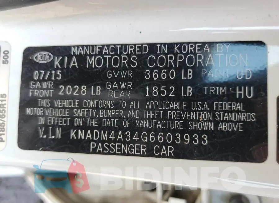 KNADM4A34G6603933 Photo# 13