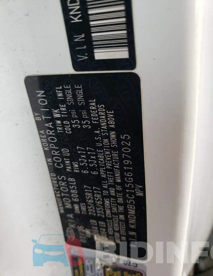 KNDMB5C15G6197025 Photo# 13