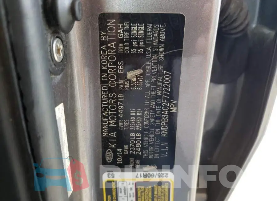 KNDPB3AC2F7722007 Photo# 12