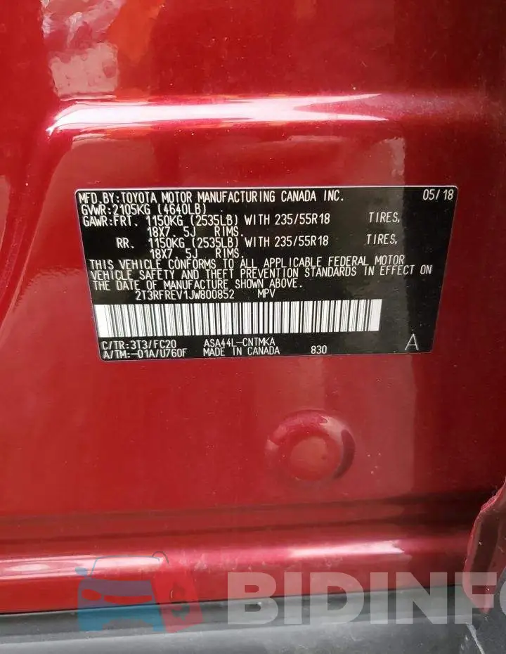 2T3RFREV1JW800852 Photo# 12