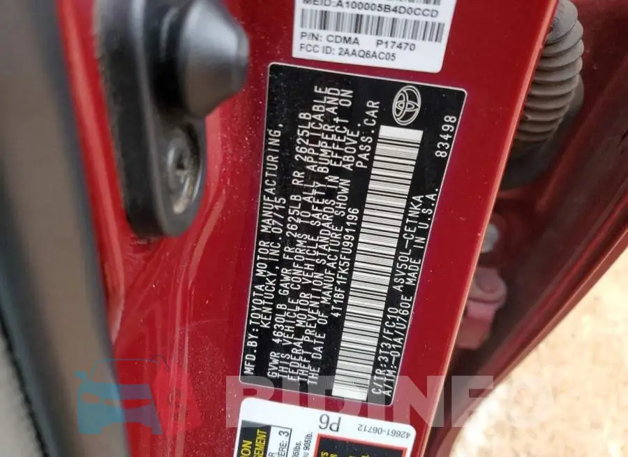 4T1BF1FK5FU991196 Photo# 13
