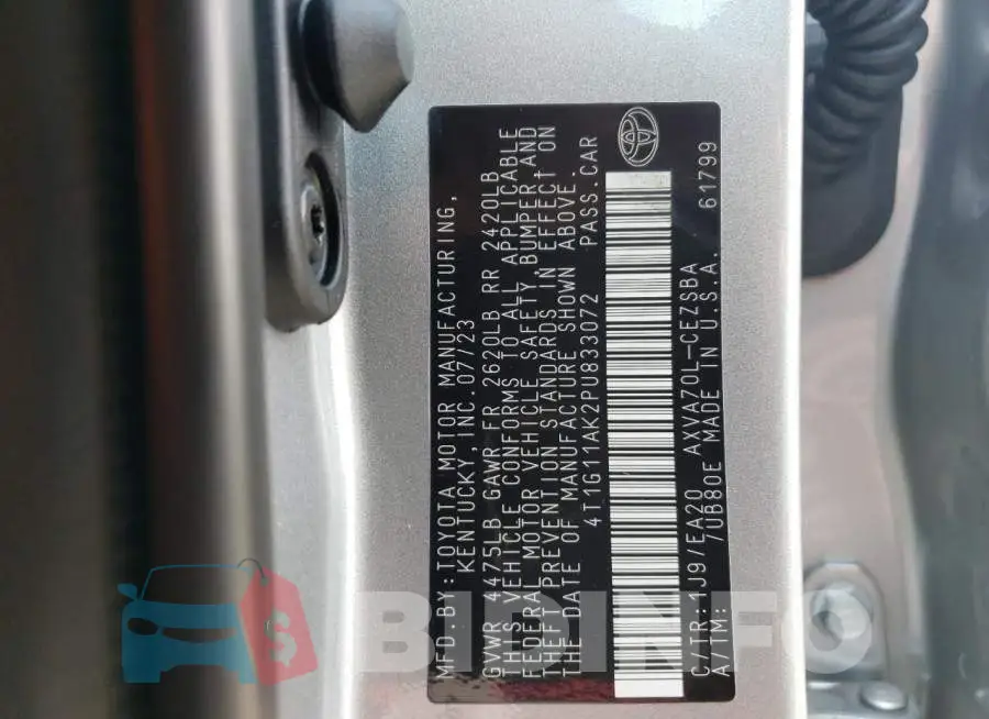 4T1G11AK2PU833072 Photo# 12
