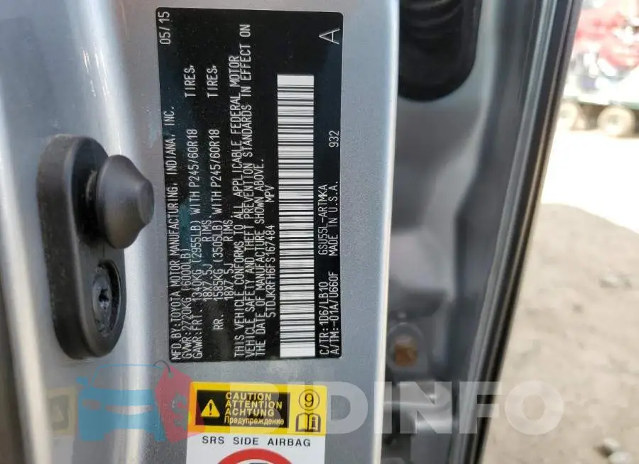 5TDJKRFH6FS167484 Photo# 13