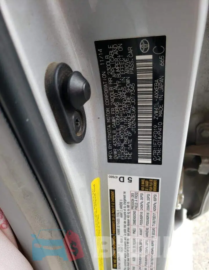 JTDZN3EU6FJ017345 Photo# 13