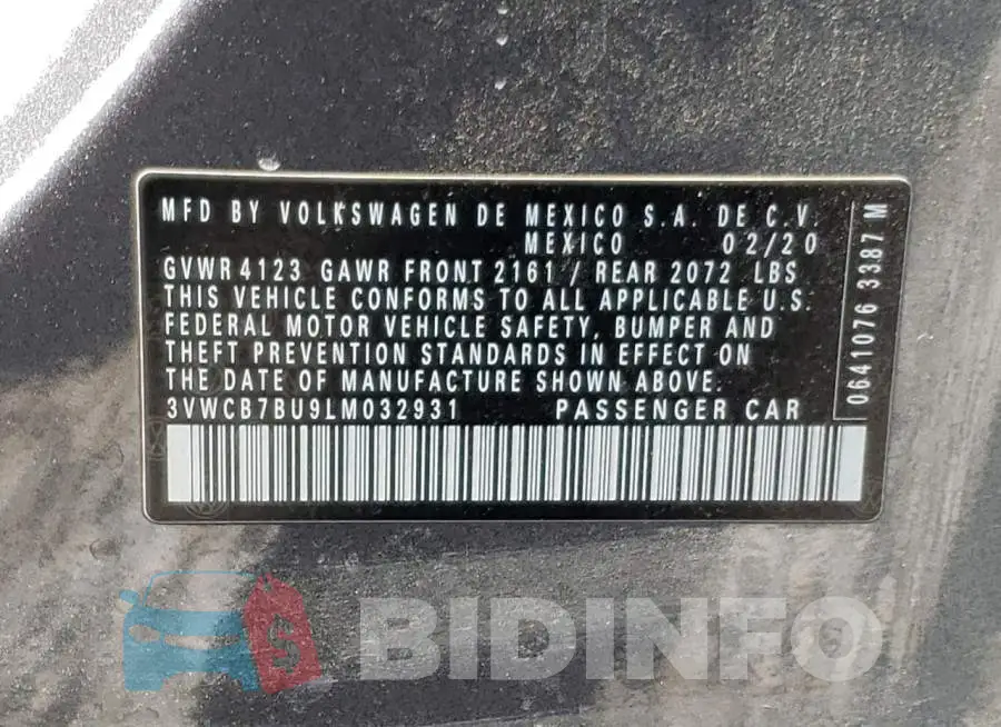 3VWCB7BU9LM032931 Photo# 12