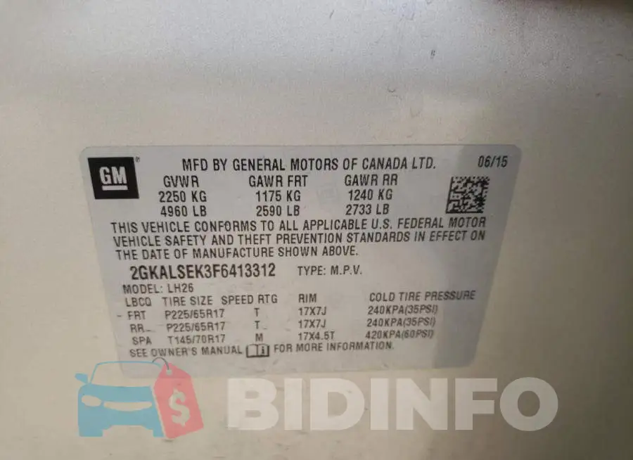 2GKALSEK3F6413312 Photo# 14